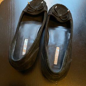 GREAT CONDITION BLACK SUEDE BCBG MOCCASINS
